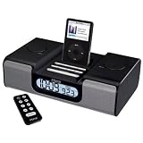iHome iPod Dock Alarm Clock Radio for All iPod iPod Nano with Remote Control Line in To Play CD Cassette Tape All Audio Devices Black ipod speaker