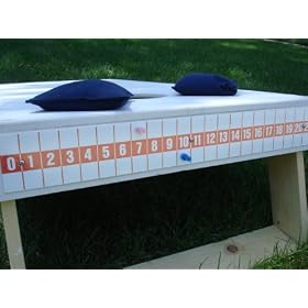 Click here to buy Corn in the Hole Outdoor Game Bag Toss Decal Magnetic Scorekeeper Orange on White.
