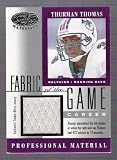 THURMAN THOMAS 2001 Leaf Certified Materials Fabric of the Game Careers JERSEY Card #32 of only 65 Made! Miami Dolphins Football