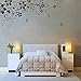 Black Butterfly Vine Wall Decal Removable Vinyl Mural Decal Art Flowers Vine Wall Sticker