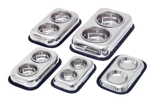 Karlie 43060 Edelstahl Doppelnapf f&uuml;r Katzen - 2 x 200 ml Preisvergleich