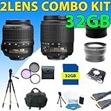 Nikon 18-55mm Vr Af-s Dx Nikkor Lens + Nikon 55-200mm Ed Af-s Dx Lens + 32g ....