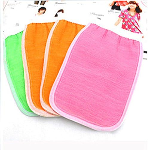 FUMUD 10Pcs Bubble Bath Shower Exfoliating Glove Towel Body Massage Scrub Exfoliation