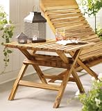 Barcelona Side Table (Teak) (25W x 19.5H x 17.5D)
