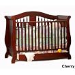 Aspen with Drawer Baby Crib In Cherry By Storkcraft Baby Furniture