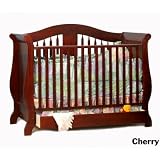 Aspen with Drawer Baby Crib In Cherry By Storkcraft Baby Furniture