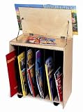 Hinged Top Big Book Center w Write & Wipe Board in Maple Finish