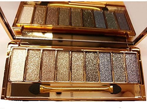 HAPPY CXL Women 9 Colors Waterproof Make UP Glitter Eyeshadow Palette with Brush (Color 5)