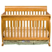 Hot Sale DaVinci Kalani 4-in-1 Convertible Crib with Toddler Rail, Honey Oak