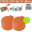 Copco 2 Pack Small Bag Cap Cover and Seal Your Bags For Easy & Fresh Storage(Orange)