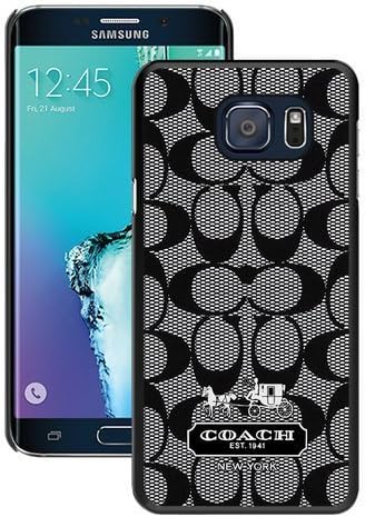 S6 Edge+ Case,Coach 62 Black Samsung Galaxy S6 Edge Plus Screen Phone Case Unique and Grace Design