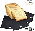eBoot Non Stick Toaster Bags Sandwich Grilling Bag (Black, Pack of 4)