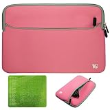 Pink Durable Protective Neoprene Laptop Sleeve for Asus Eee Slate EP121-1A010M 12.1-Inch Tablet PC