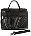 14 inch Black Stylin Twine Quad Compartment Laptop Notebook Shoulder Messenger Bag / Carry Case / Briefcase for Macbook, Acer, Dell, HP, Lenovo, Sony