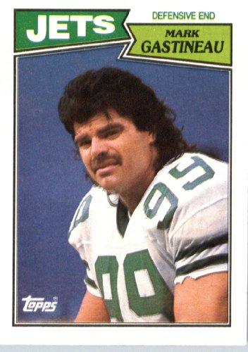 1987 Topps # 135 Mark Gastineau New York Jets Football Card- Near Mint to Mint Condition - In Protective Screwdown Display Case!