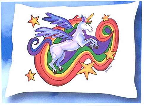 Painting Kit For Kids, Pillowcase Painting Kits, Powerful Pillows Sending Positive Messages to Kids at Bedtime, Vibrant Colors with Non-Toxic Fabric Paint, Rainbow Unicorn Theme