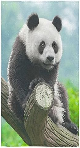 New Arrival! Cute panda Sitting On The Tree Trunk Soft Face Towel Beach/Bath Towel 30"x56"(One-sided Printing)