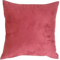Pillow Decor - 19x19 Royal Suede Pink Decorative Throw Pillow
