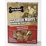 Three Dog Bakery Classic Wafers Apple Oatmeal, Baked Dog Treats, 16-Ounce