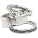 MLB New York Yankees Logo Crystal Stacked Ring Set