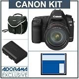 Canon EOS-5D Mark II Digital SLR Camera / Lens Kit with EF 24-105L Image Stabilized Lens, - with Lexar 16GB UDMA 600x Compact Flash Memory Card, Slinger Camera Bag, Additional Canon LP-E6 Battery
