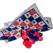 Red, White & Blue Checker Rug
