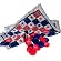 Red, White & Blue Checker Rug
