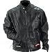 Diamond Plate Rock Design Genuine Buffalo Leather Motorcycle Jacket
