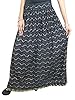 Black Maxi Skirt Boho Hippy Red Gold Printed Crinkle Long Skirts for Womans
