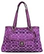 Coach Signature Penelope Satchel Carryall Handbag 19043 Plum Purple