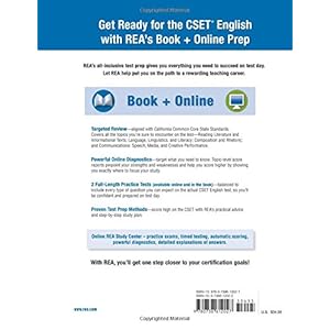 CSET English Subtests I-IV Book + Online (CSET Teacher Certification Test Prep)