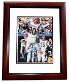 Cris Collinsworth Autographed Cincinnati Bengals 8x10 Photo MAHOGANY CUSTOM FRAME