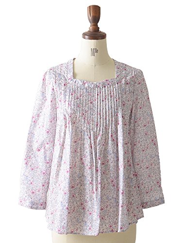 (ボンビュータン)Bon Vieux Temps スクエアネック リバティptブラウス・31765