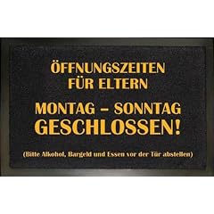 �ffnungszeiten f�r Eltern Fu�matte - Fu�matte