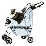 Cardinal Gates - Gibby Pet Stroller for cats, dogs and other small pets up to 35lbs, Blue Dots
