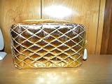 Avon Skin so Soft Gold Cosmetic Bag Dressy Makeup Case
