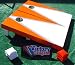 White & Orange Custom Painted Cornhole Bag Toss Game Set