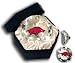 ARKANSAS U RAZORBACKS DIAMOND GLASS
