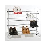 4 TIER CHROME SHOE RACK EXTENDABLE
