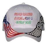 Support Organized Sports Kiss A 49ers Fan USA Flag / Checker Racing Hat / Baseball Cap