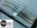 Cross Penatia Limited Edition Medalist 23kt Gold & Polished Chrome PEN Pencil SET -Penatia, a Specialty Division of Cross