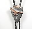 Tricolor Eagle Arrowhead Pewter Bolo Tie