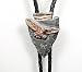 Tricolor Eagle Arrowhead Pewter Bolo Tie