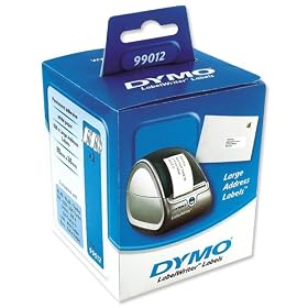 Dymo Large White Address Labels 89X36MM 2 Rolls (260X2) In