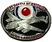 AVRO LANCASTER BOMBER - BATTLE OF BRITAIN BELT BUCKLE + display stand