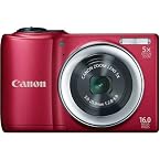 Canon PowerShot A810 16MP Digital Camera (Red)