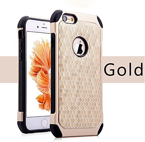 iPhone 6s Case / iPhone 6 Case GOLD,Impact Resistant Protective Shell iPhone 6S/6 Hard Cover Shockproof Rubber Bumper Case Anti-scratches Hard Cover Skin+[GET FREE Camera Lens Protector[WROTH $4.99].
