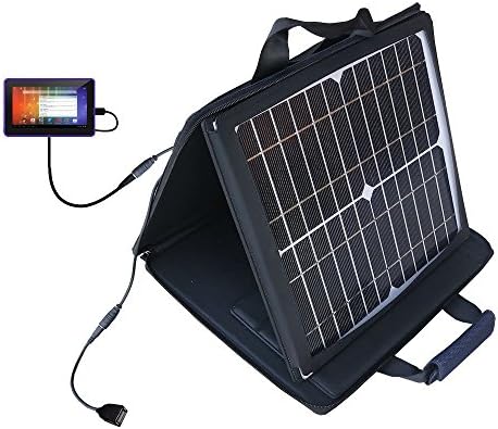 Gomadic SunVolt Powerful and Portable Solar Charger suitable for the Playtime Tabby 7DU - 7 Inch - Incredible charge speeds for up to two devices