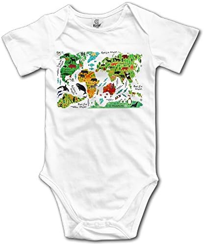 Great Colorful World Map Unisex Bodysuit For Infants