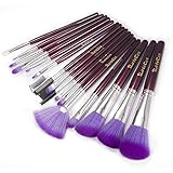 iLoveCos Makeup Brushes Set 16PCS Eyeshadow Lip Brush Set Multifunctional Premium Wood Handle Foundation Blending Blush Cosmetics Eyeliner Face Powder Makeup Brush Kit With Portable Makeup Bag